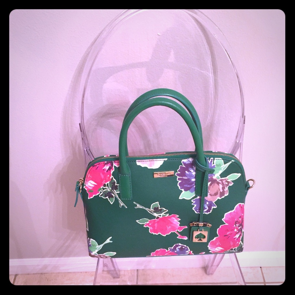 Kate Spade Green Floral Purse